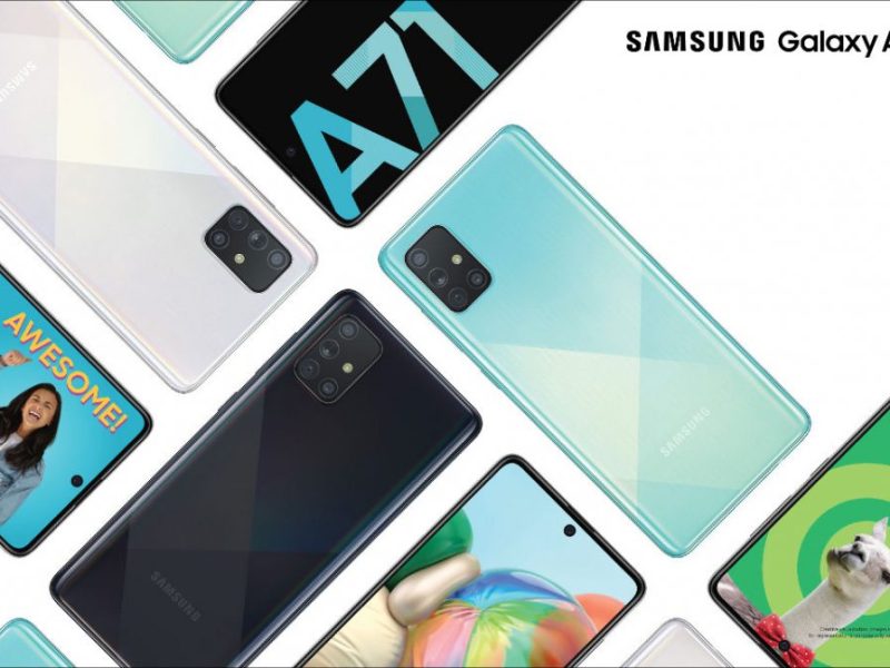 Samsung Galaxy A71 with 6.7-inch FHD+ Infinity-O AMOLED display, Android 10, 64MP quad rear cameras launched in India for Rs. 29999